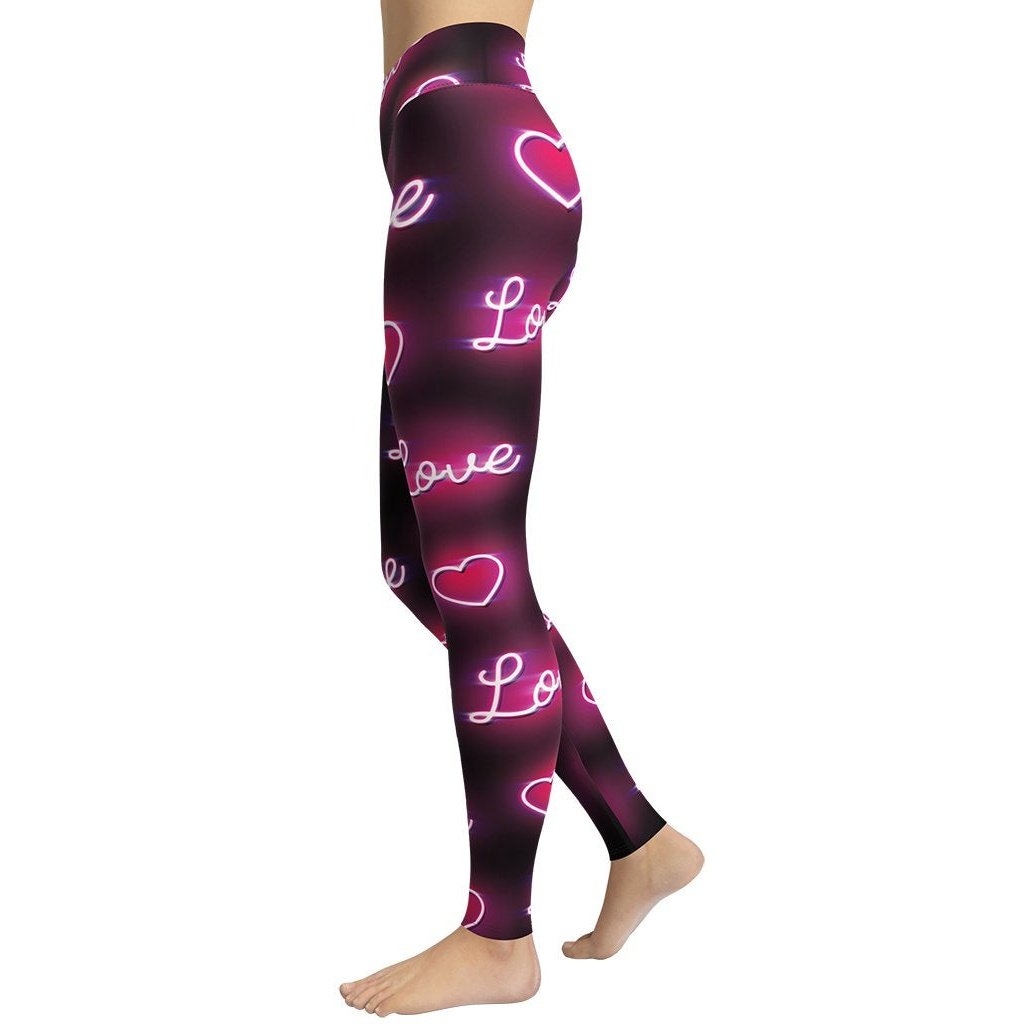 Neon Love Yoga Leggings