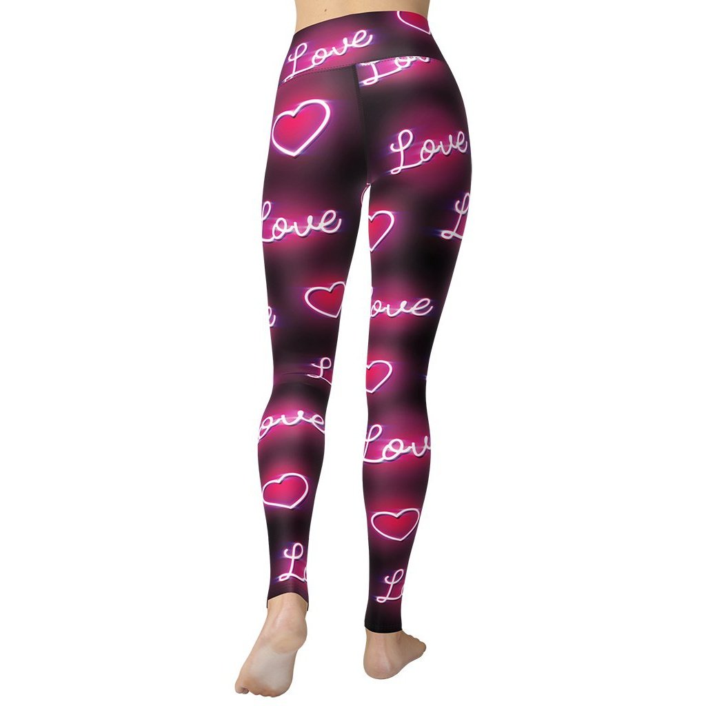 Neon Love Yoga Leggings