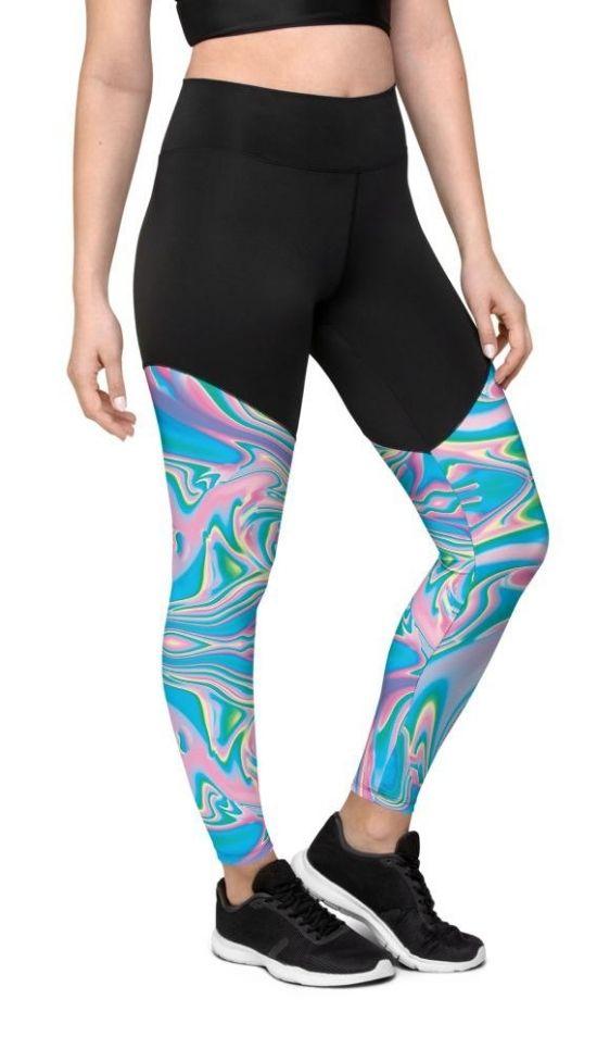 Neon Psychedelic Compression Leggings