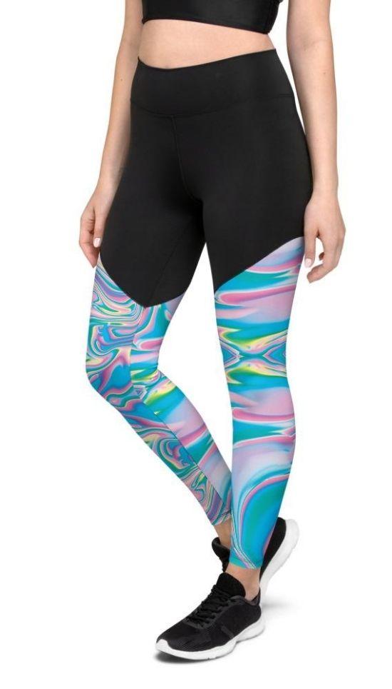 Neon Psychedelic Compression Leggings