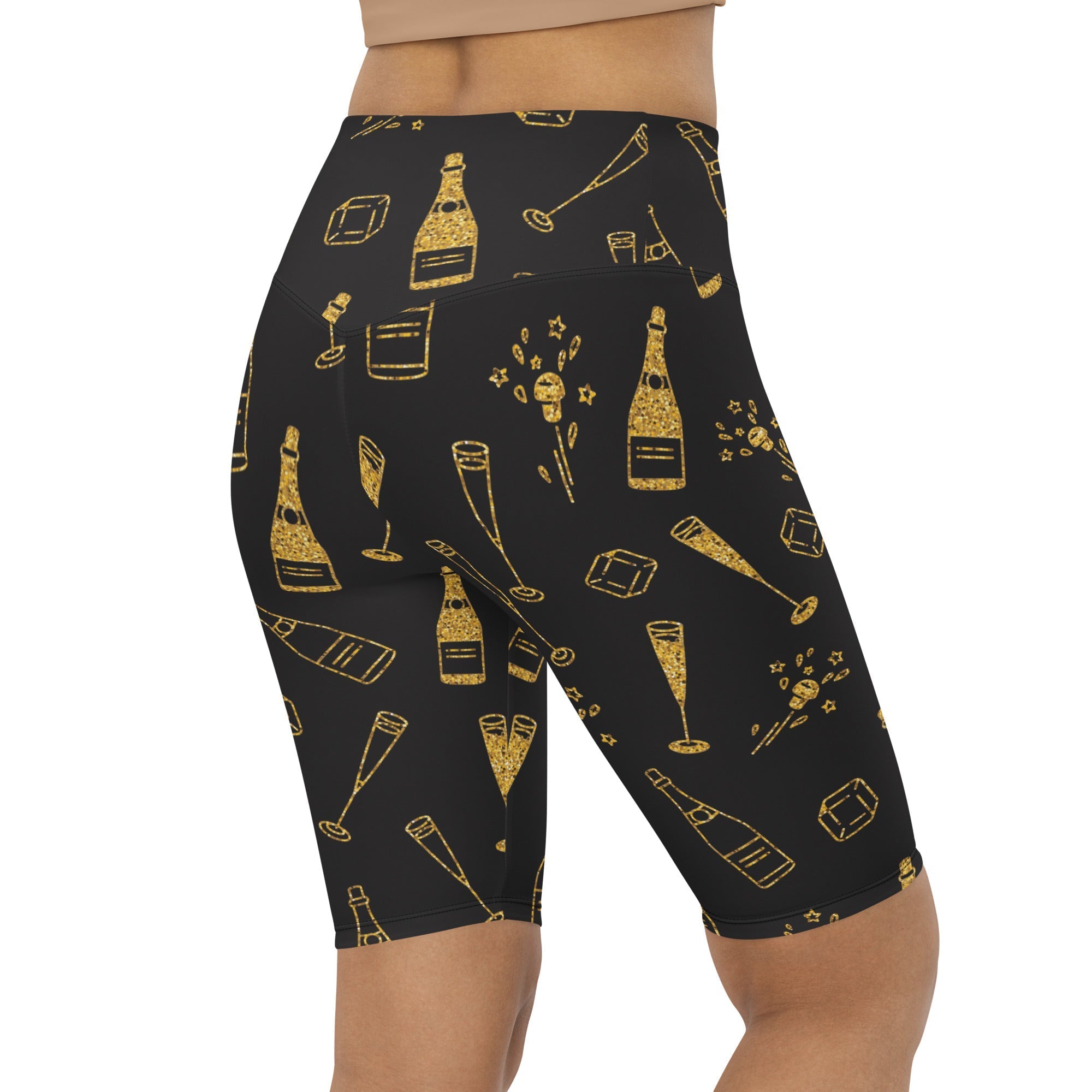 New Year Celebration Biker Shorts
