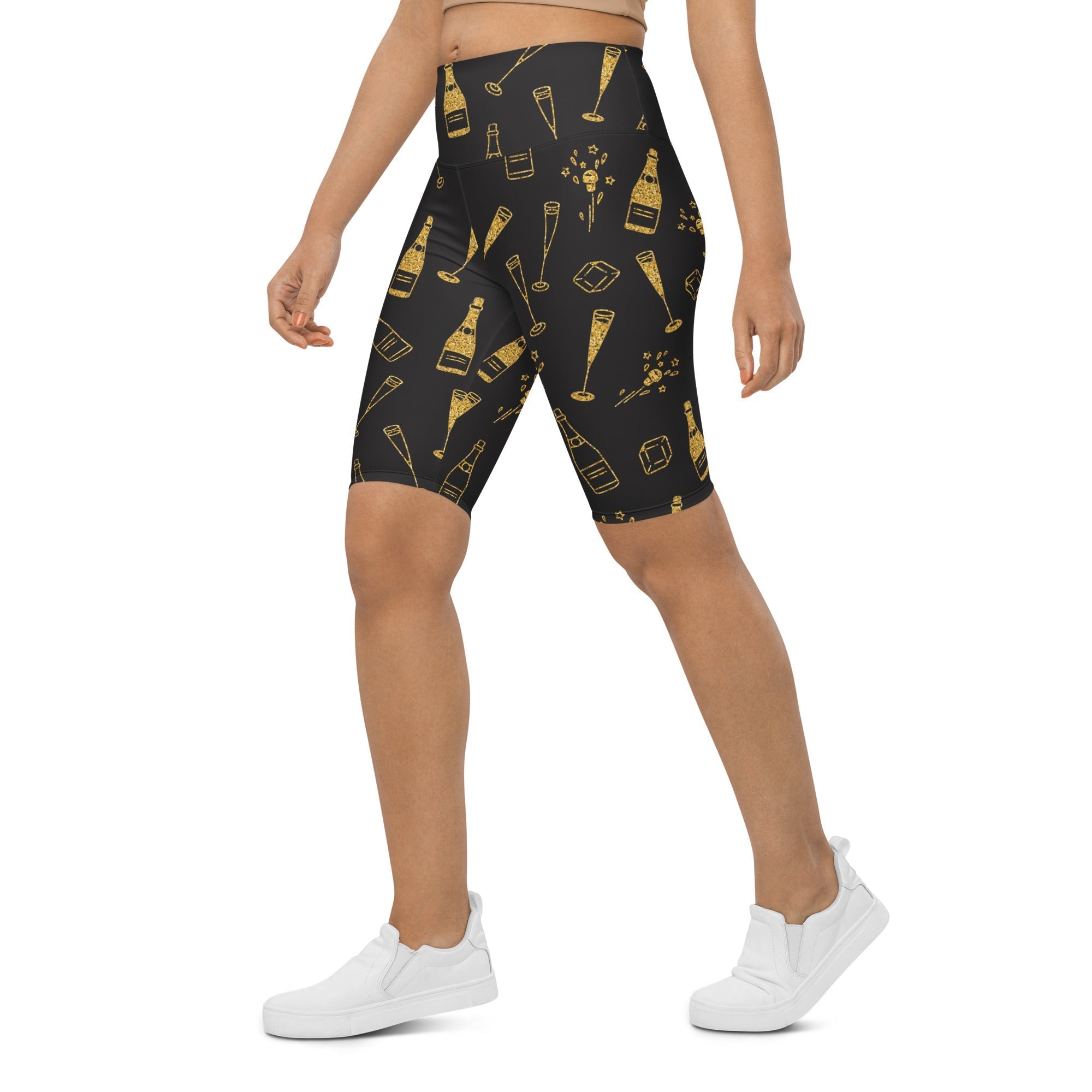 New Year Celebration Biker Shorts
