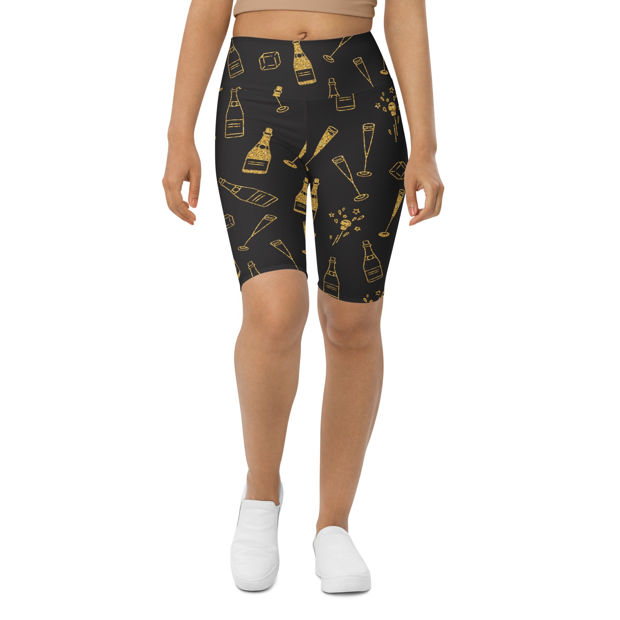 New Year Celebration Biker Shorts