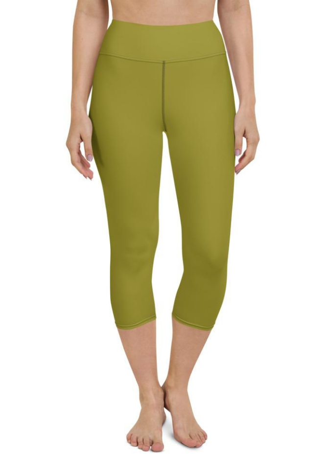 Olive Green Yoga Capris