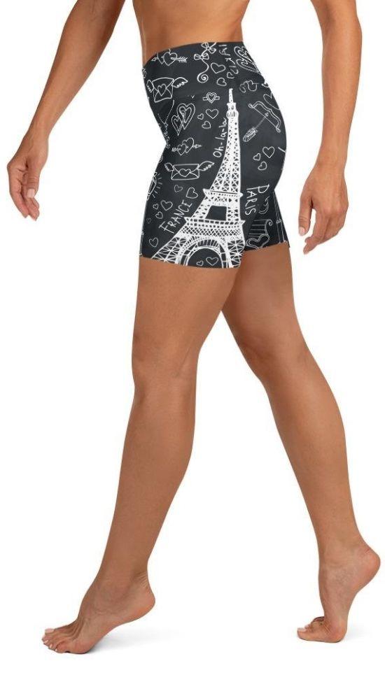 Paris Memories Yoga Shorts