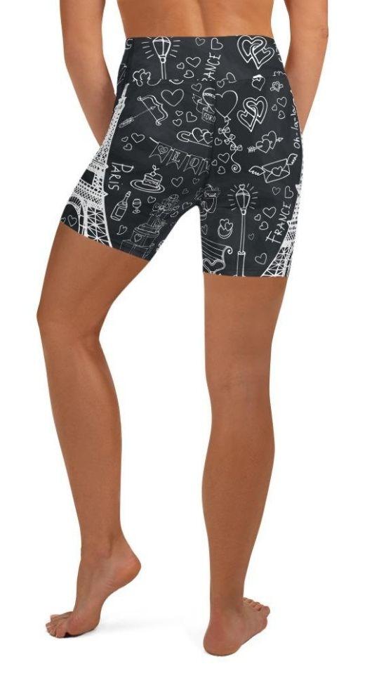 Paris Memories Yoga Shorts