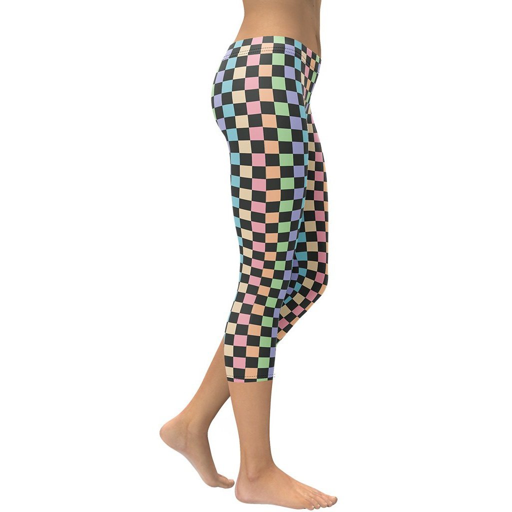 Pastel Checkerboard Capris