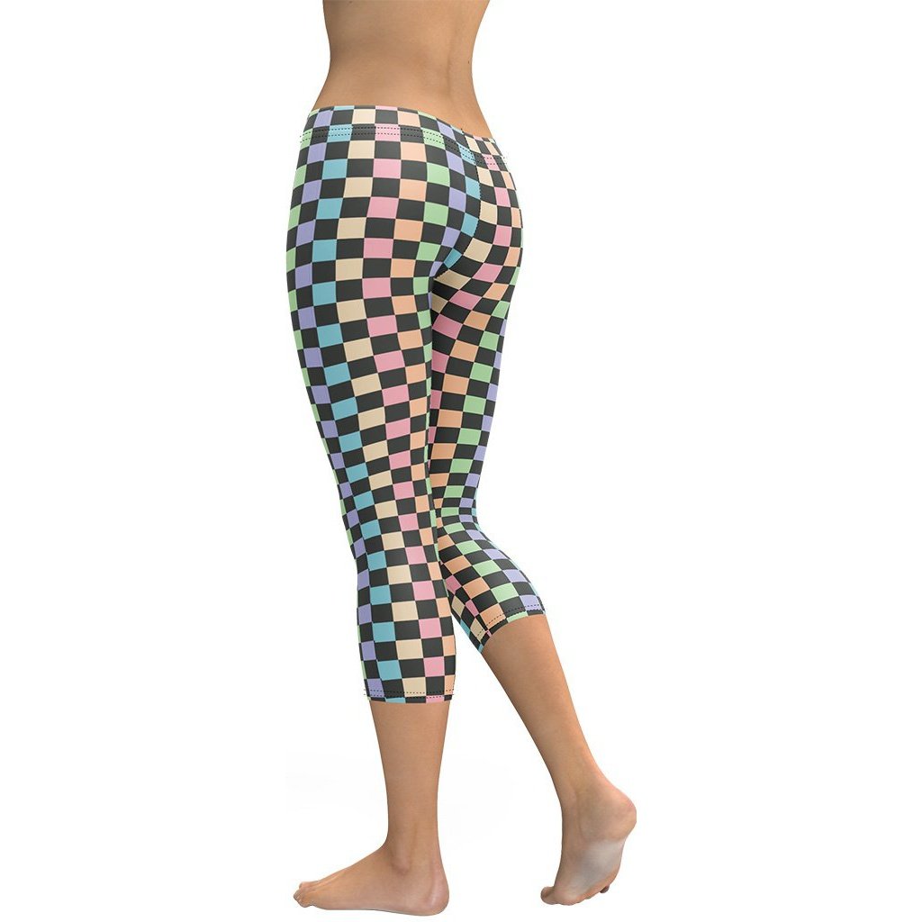 Pastel Checkerboard Capris