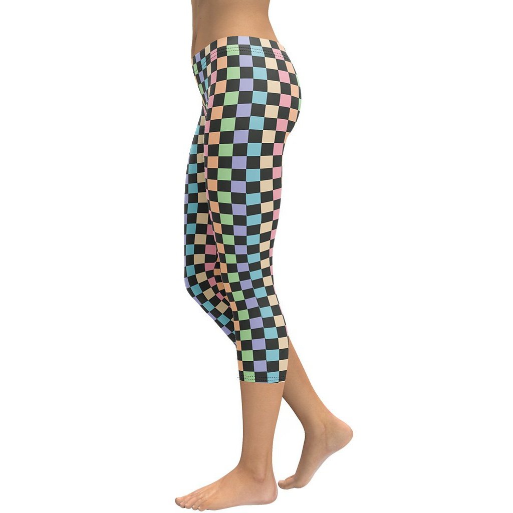 Pastel Checkerboard Capris