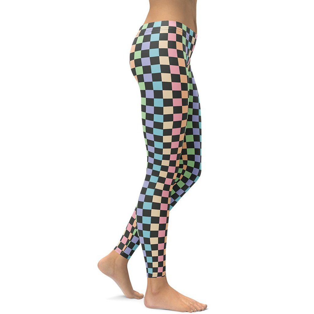 Pastel Checkerboard Leggings