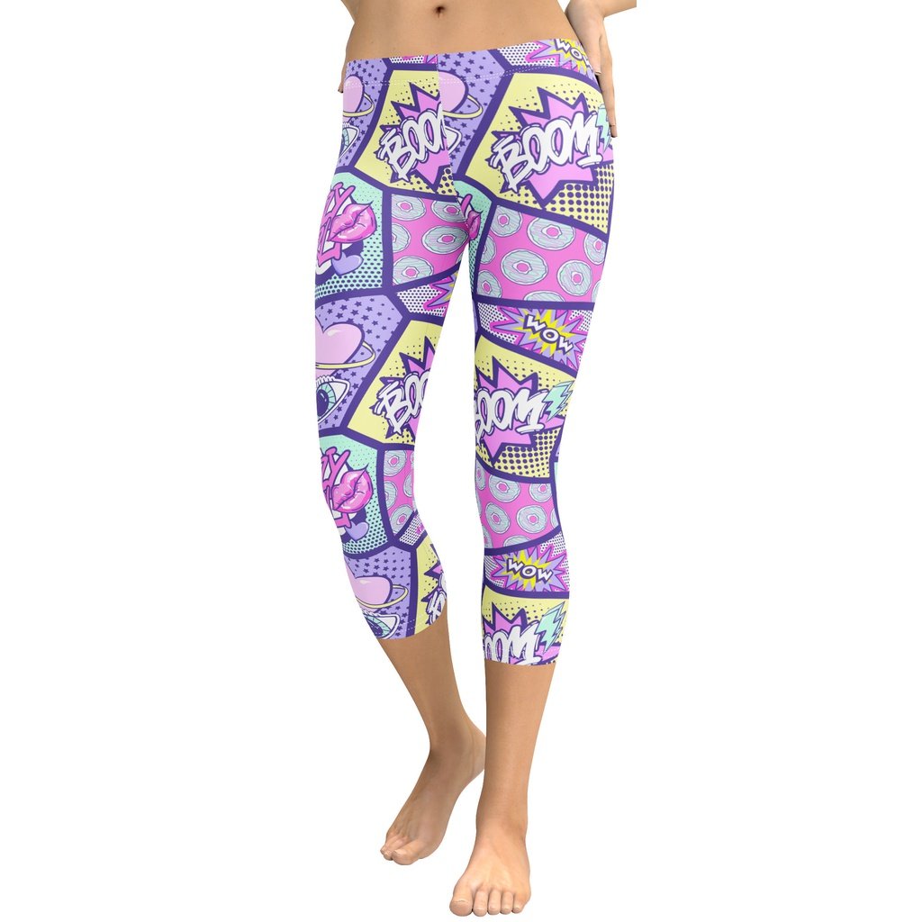 Pastel Comic Book Capris
