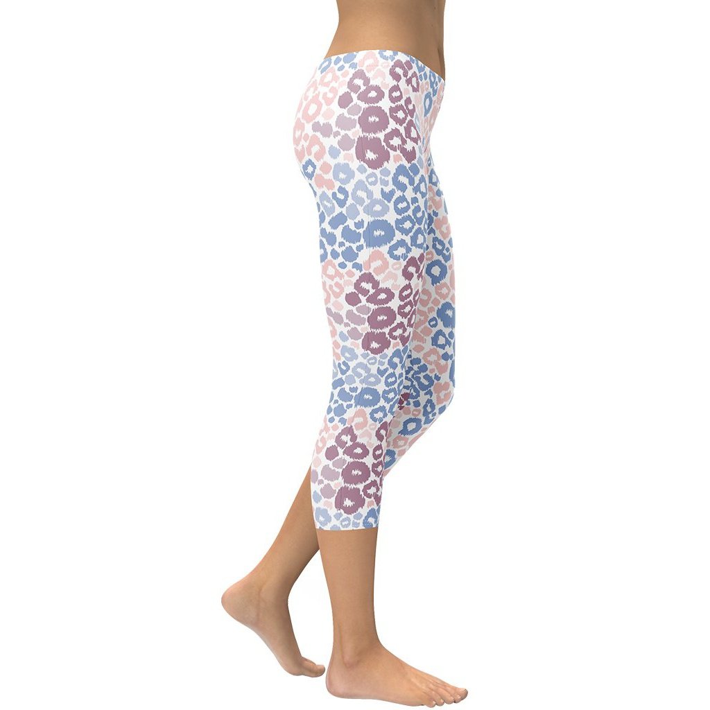 Pastel Leopard Print Capris