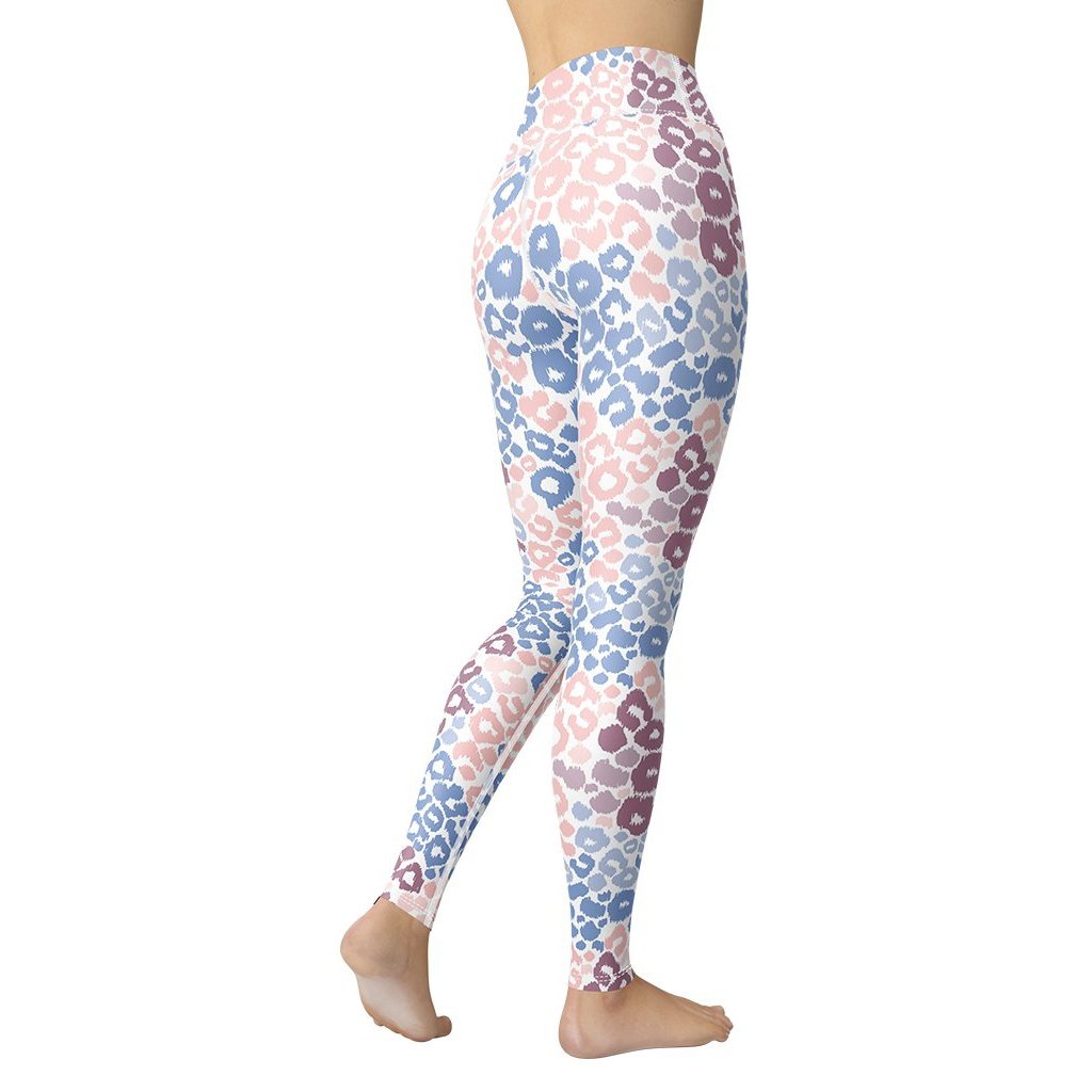 Pastel Leopard Print Yoga Leggings