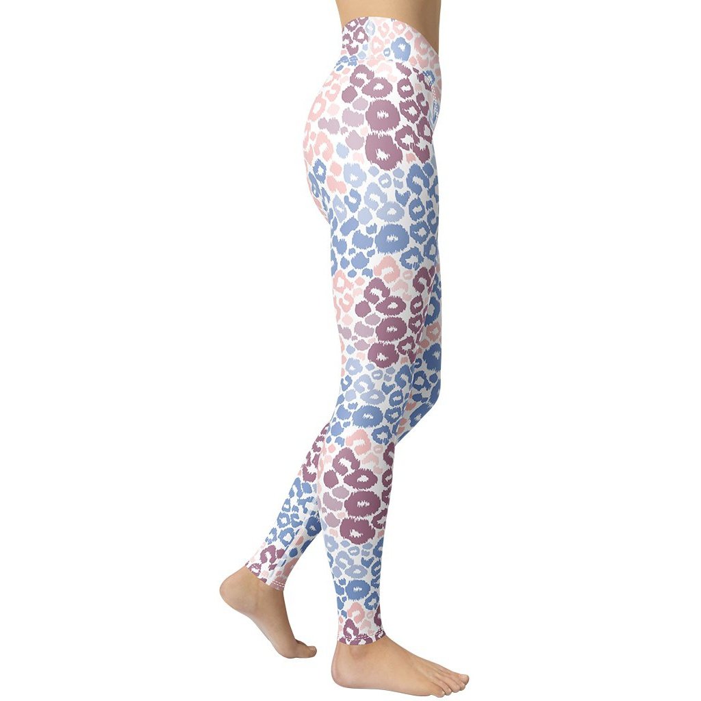 Pastel Leopard Print Yoga Leggings
