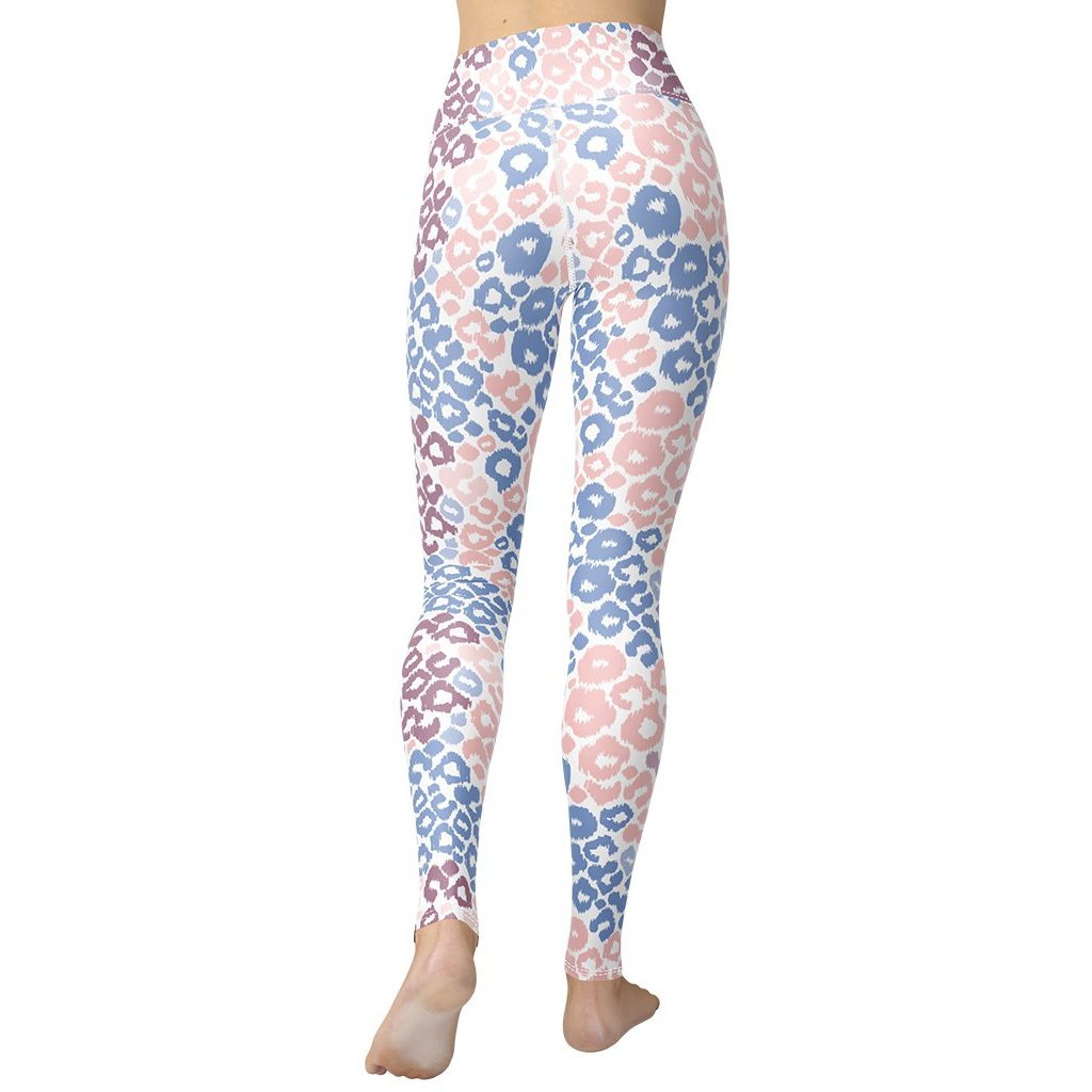 Pastel Leopard Print Yoga Leggings