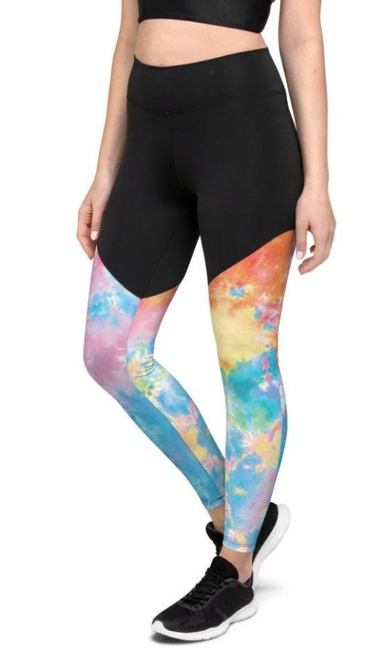 Pastel Tie Dye Compression Leggings