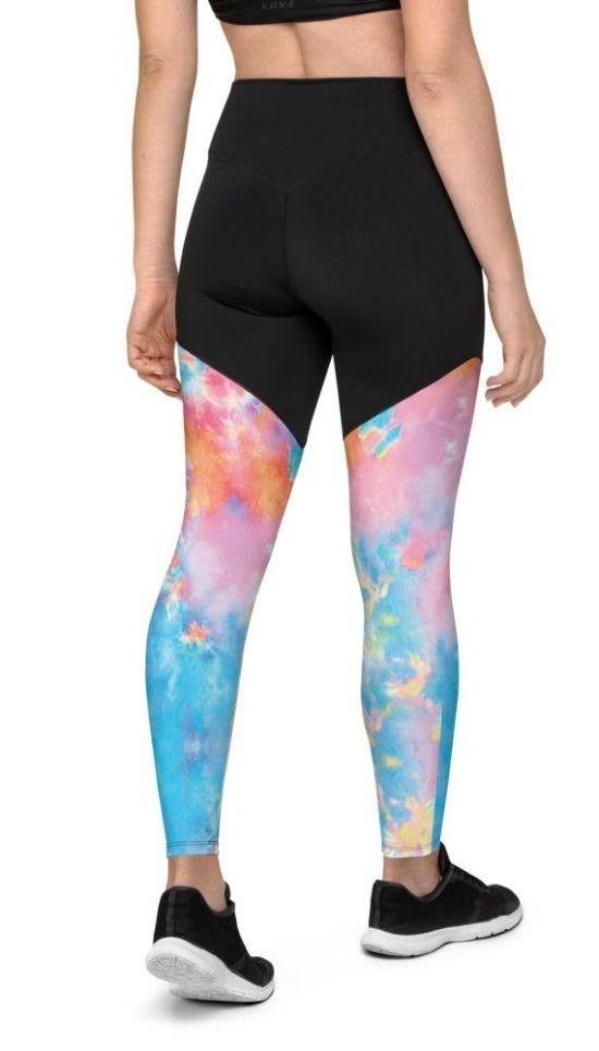 Pastel Tie Dye Compression Leggings