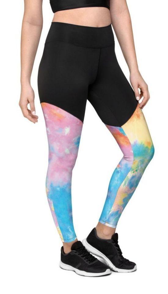 Pastel Tie Dye Compression Leggings