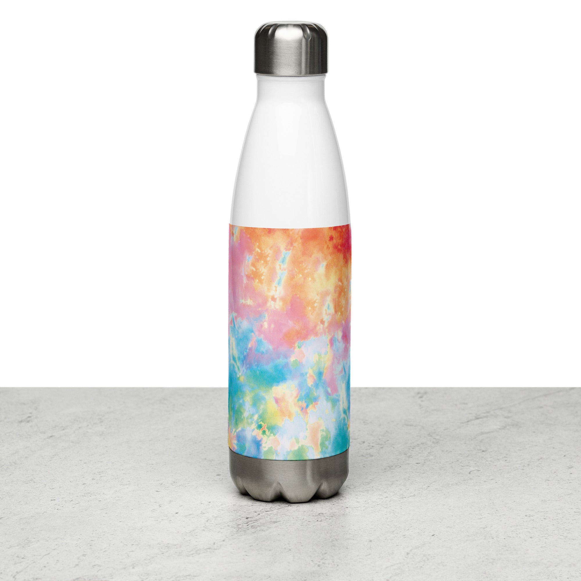 Pastel Tie Dye Water Bottle