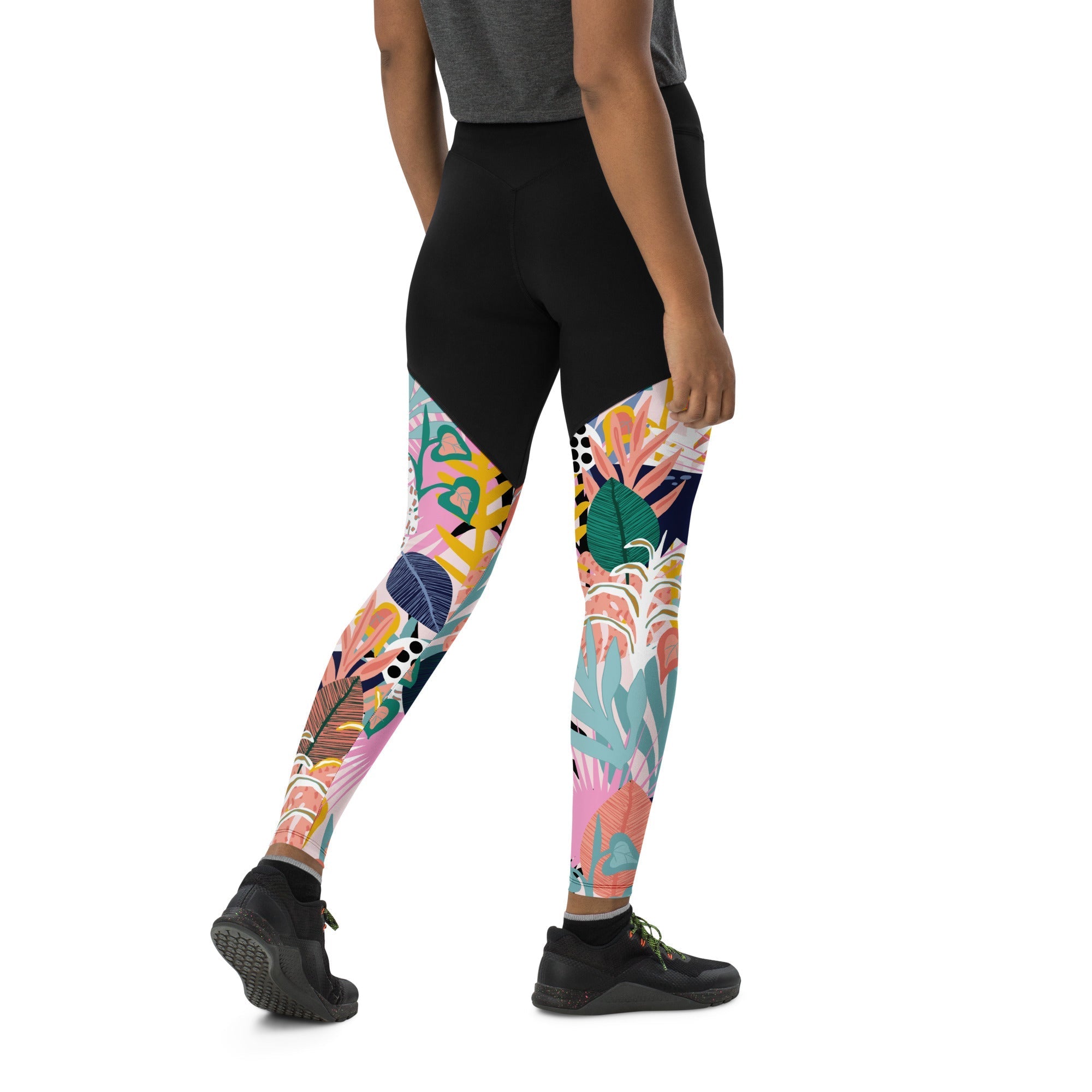 Pastel Tropical Compression Leggings