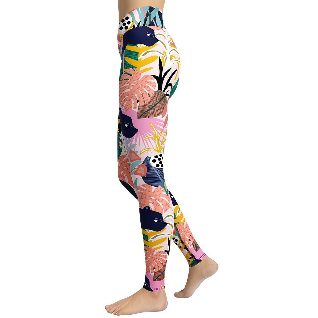 Pastel Tropical Yoga Leggings