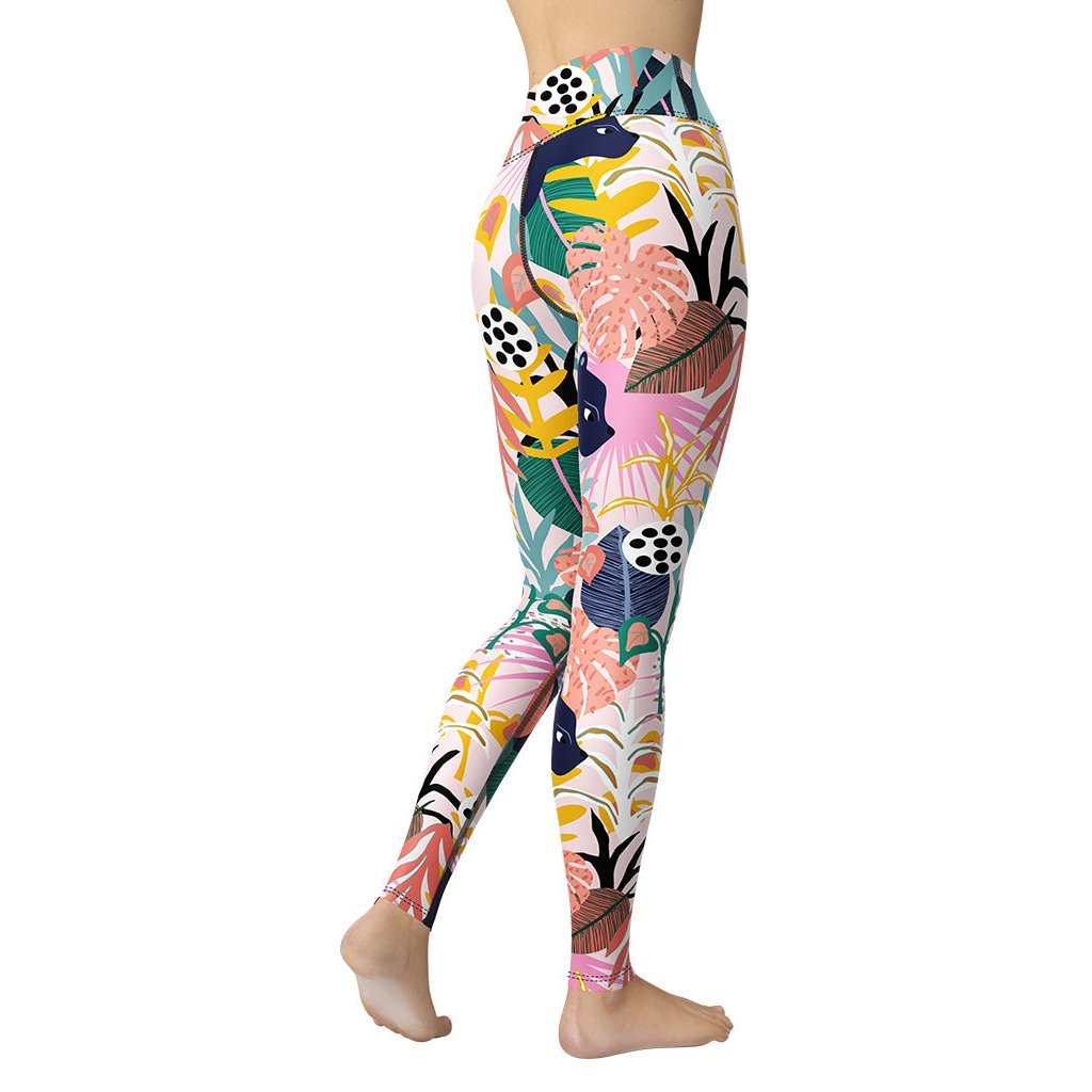 Pastel Tropical Yoga Leggings
