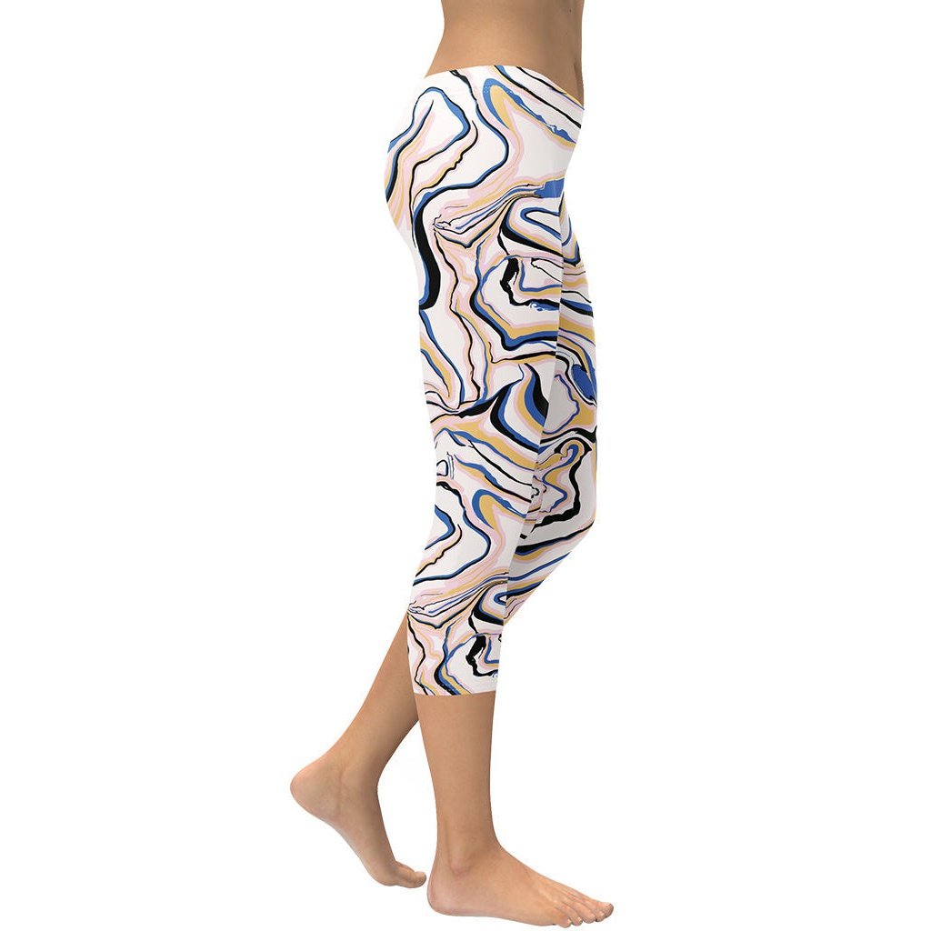 Peachy Marble Capris