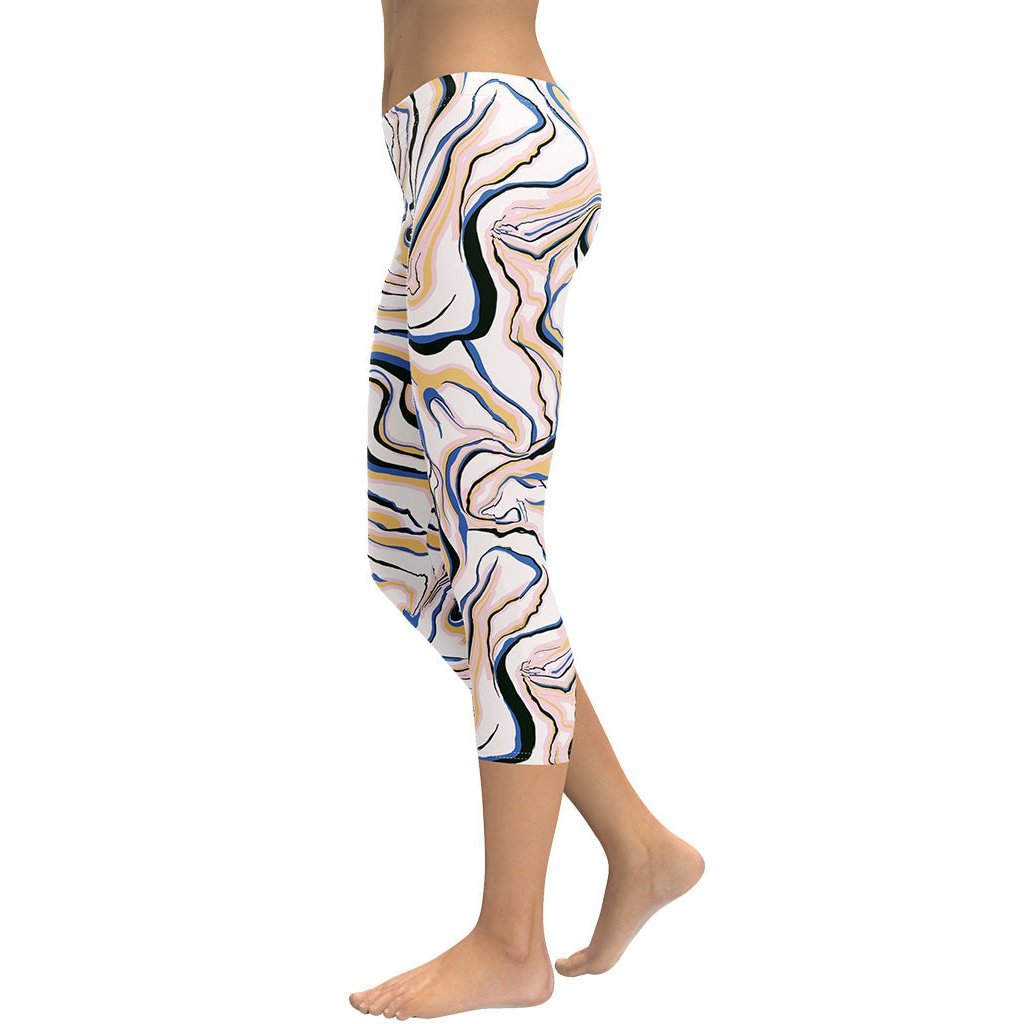 Peachy Marble Capris