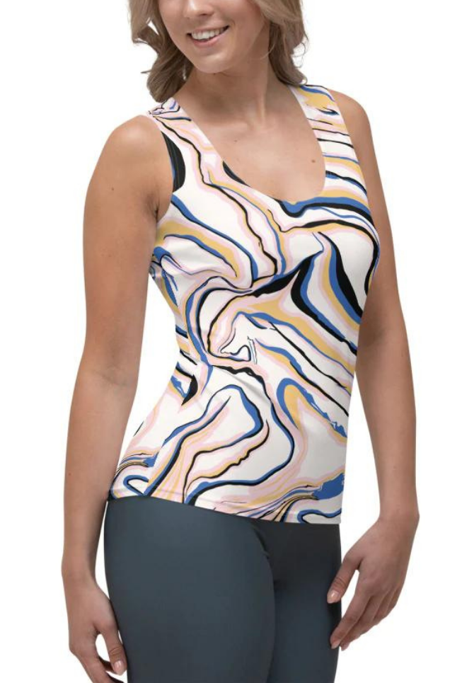 Peachy Marble Tank Top