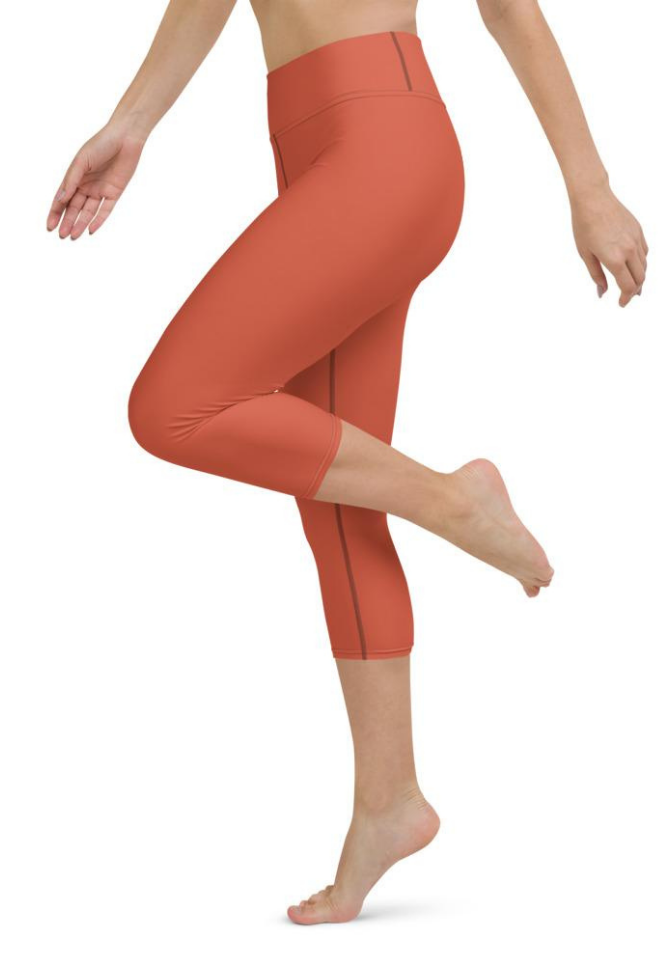 Peachy Red Yoga Capris