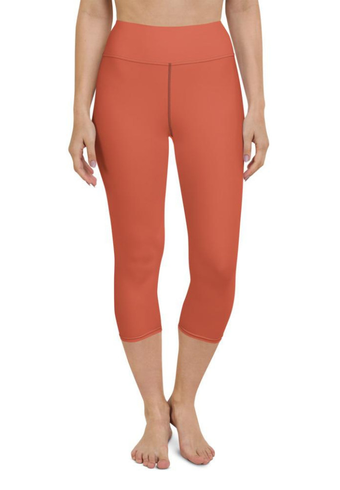 Peachy Red Yoga Capris