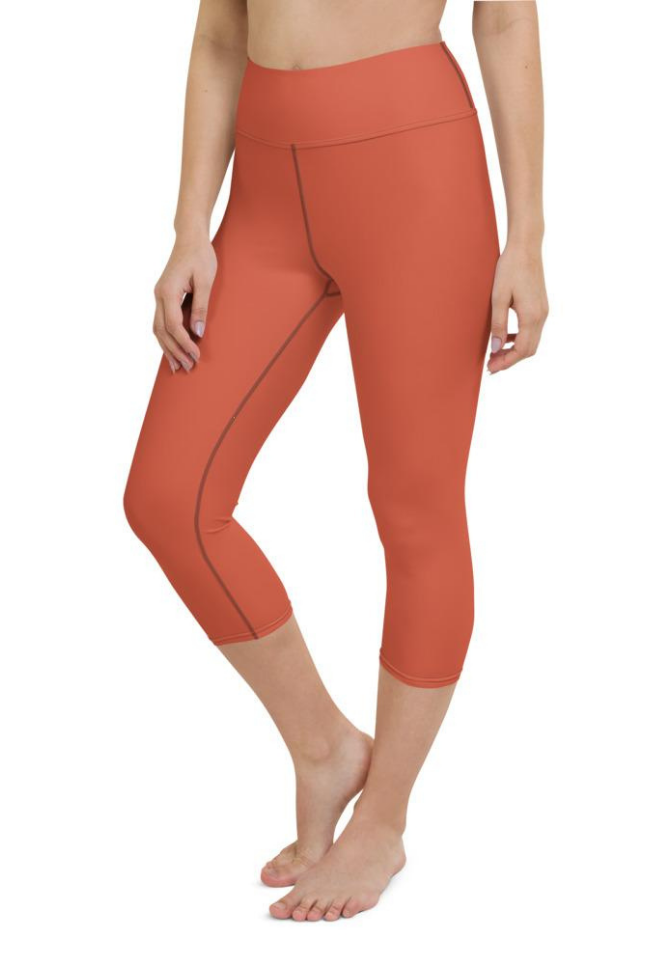 Peachy Red Yoga Capris
