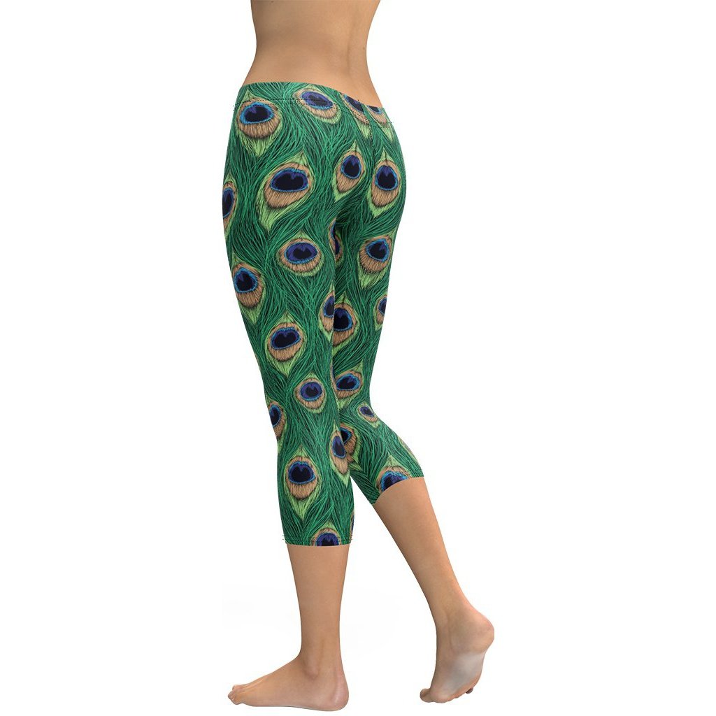 Peacock Print Capris