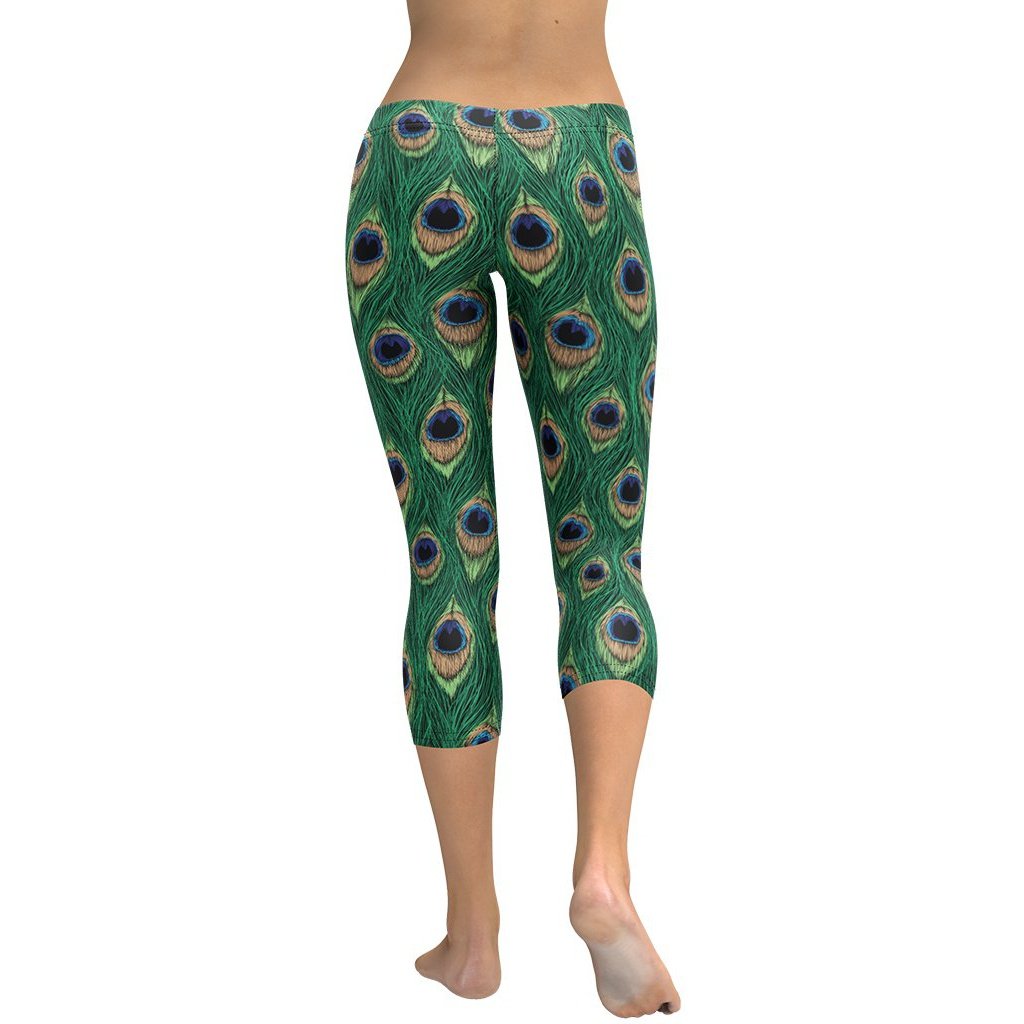 Peacock Print Capris