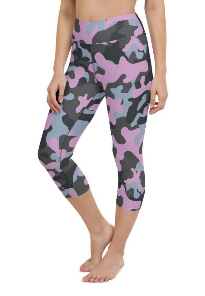 Pink Camo Yoga Capris