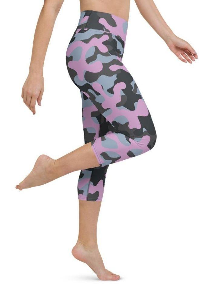 Pink Camo Yoga Capris