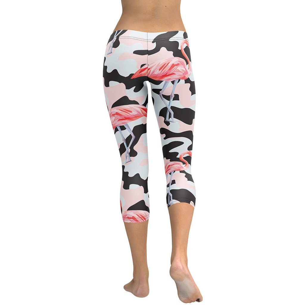 Pink Flamingo Camo Capris
