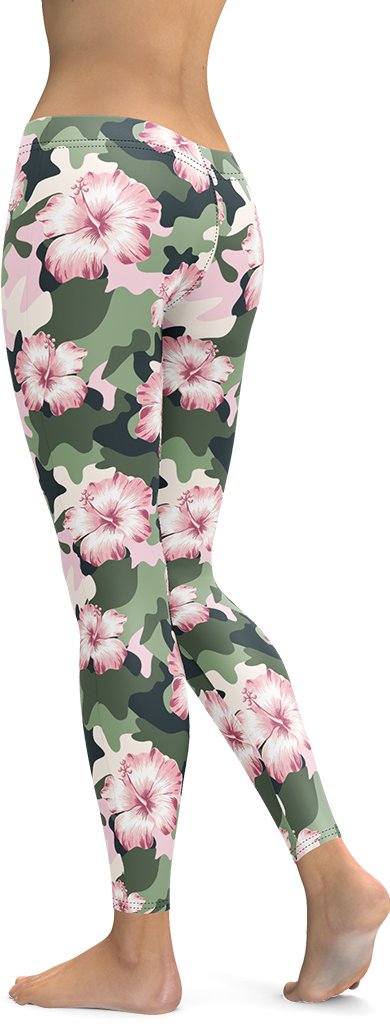 Pink Flower Camo Leggings