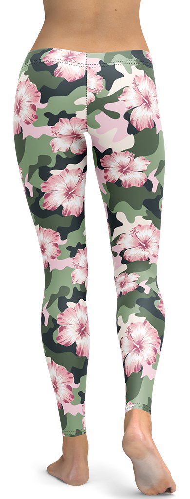 Pink Flower Camo Leggings