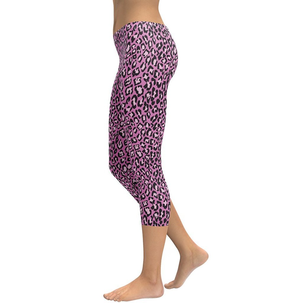 Pink Leopard Capris