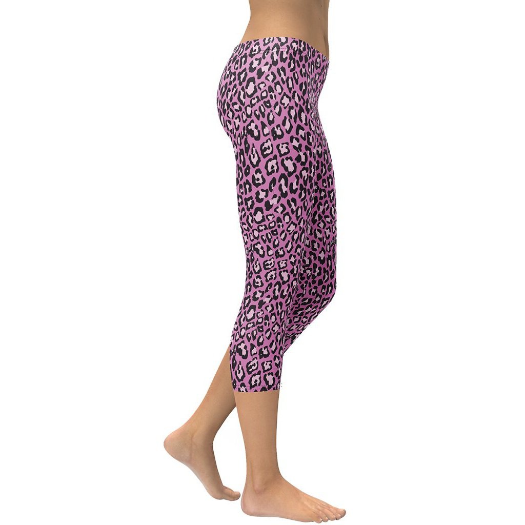 Pink Leopard Capris