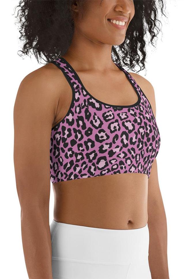 Pink Leopard Sports Bra
