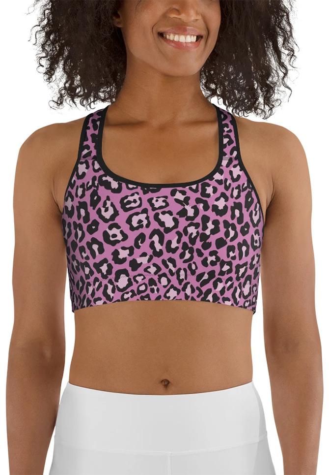 Pink Leopard Sports Bra
