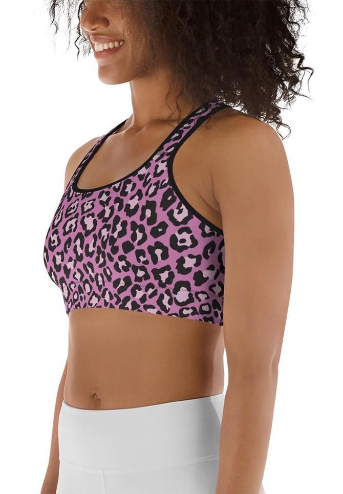 Pink Leopard Sports Bra