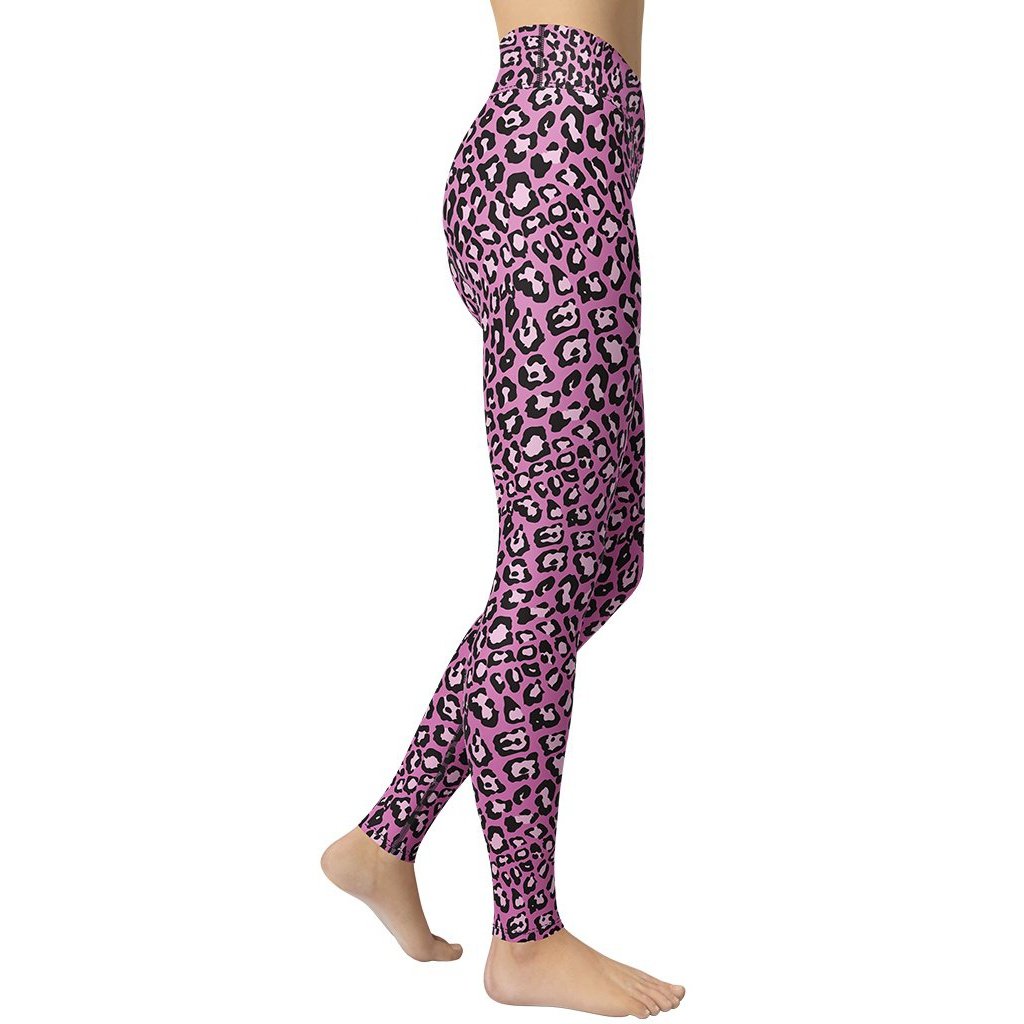 Pink Leopard Yoga Leggings