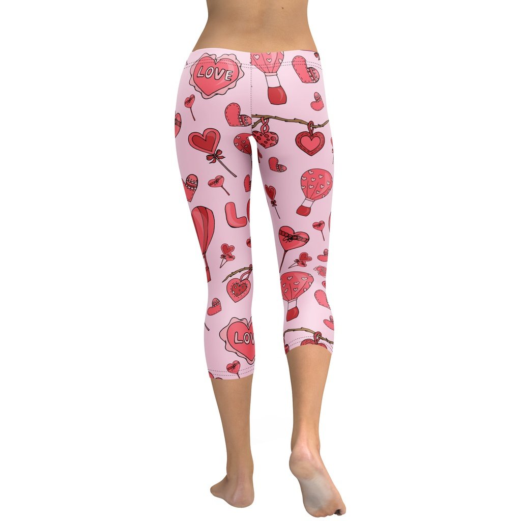 Pink Love Capris