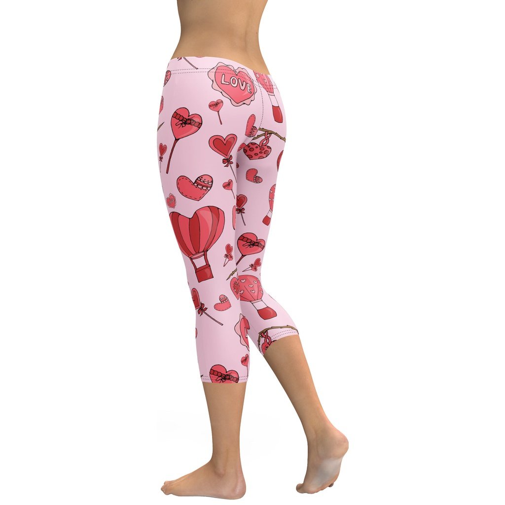 Pink Love Capris