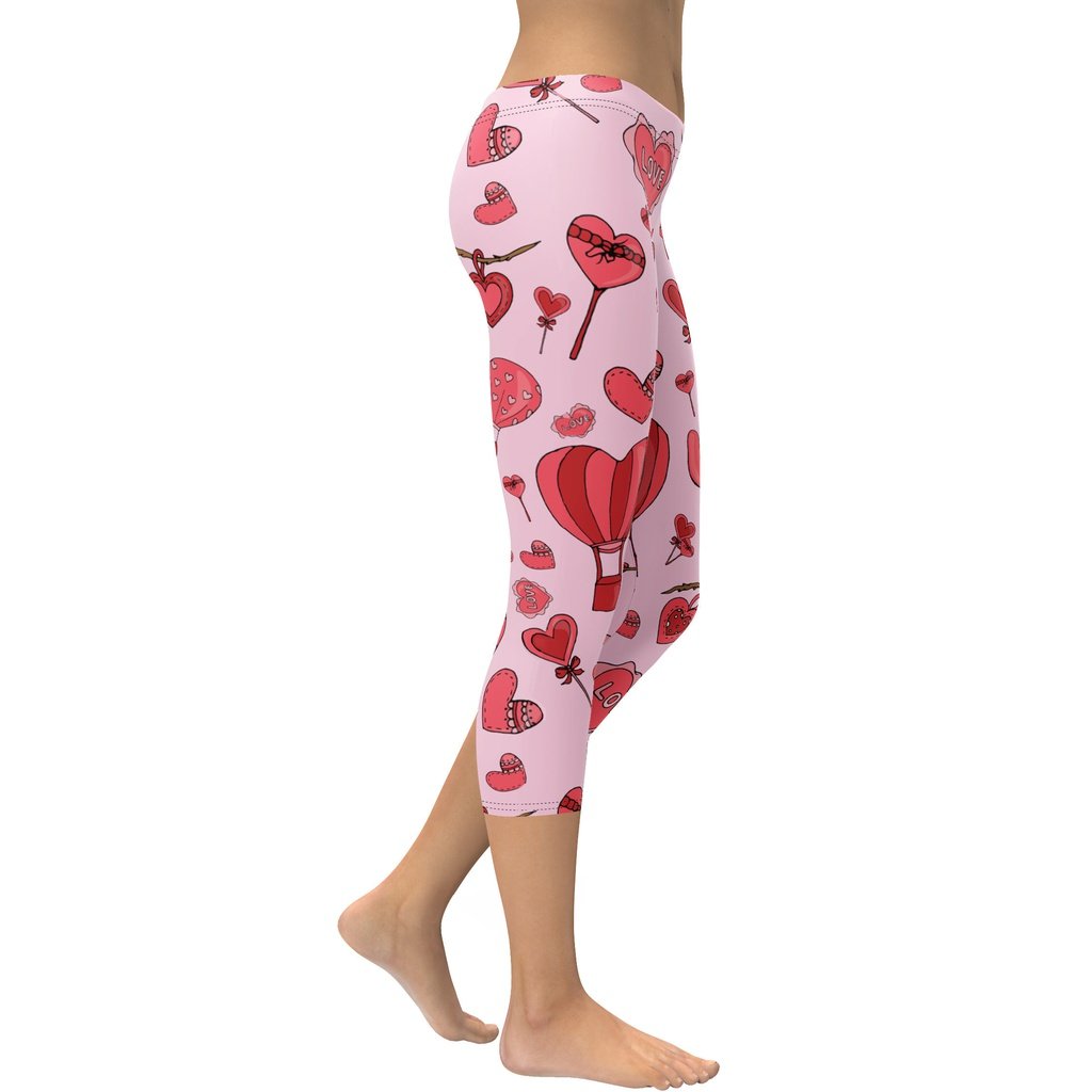 Pink Love Capris