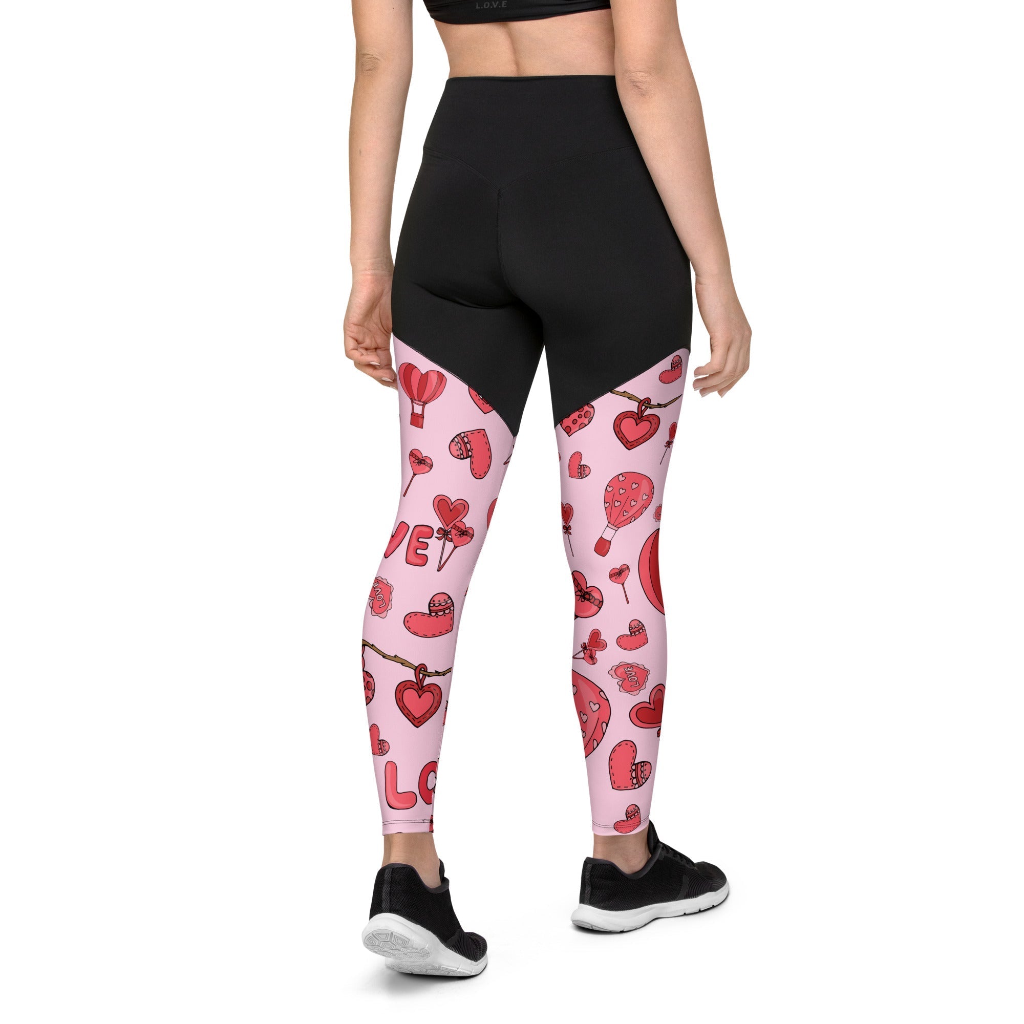 Pink Love Compression Leggings