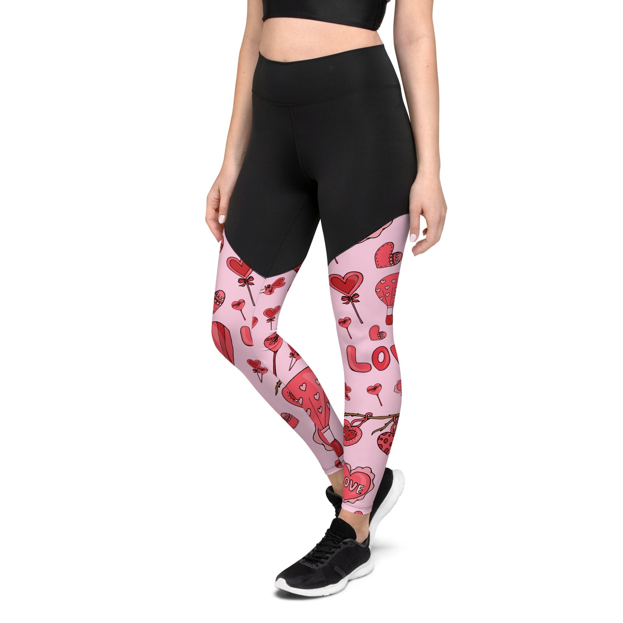 Pink Love Compression Leggings